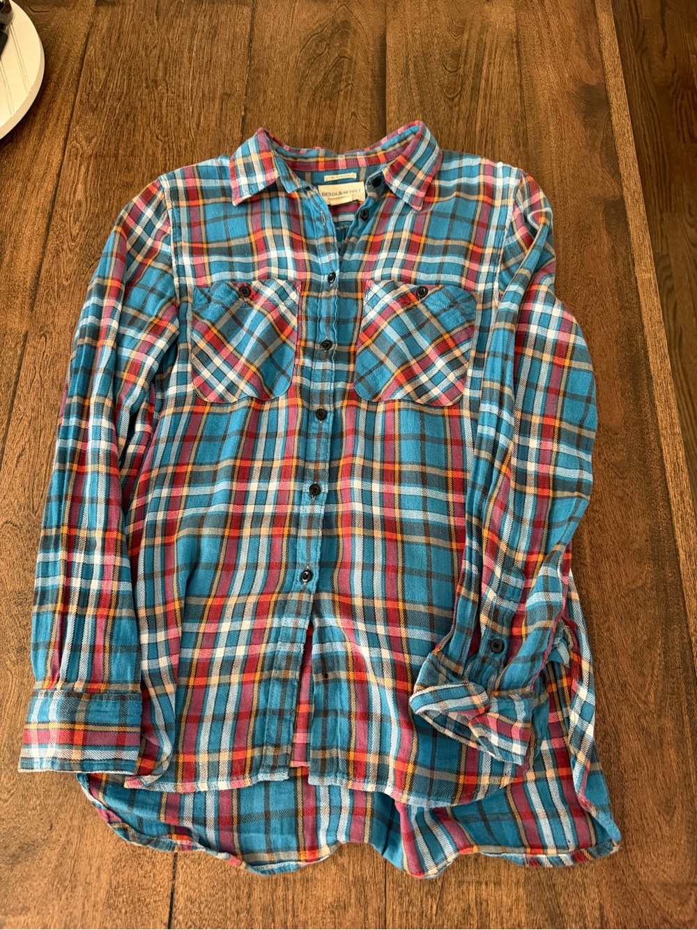 Denim & Supply by Ralph Lauren blue/red flannel plaid Shirt Size M